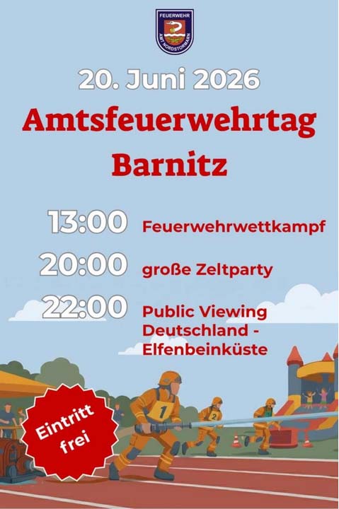 Amtsfeuerwehrtag Barnitz 20. Juni 2026